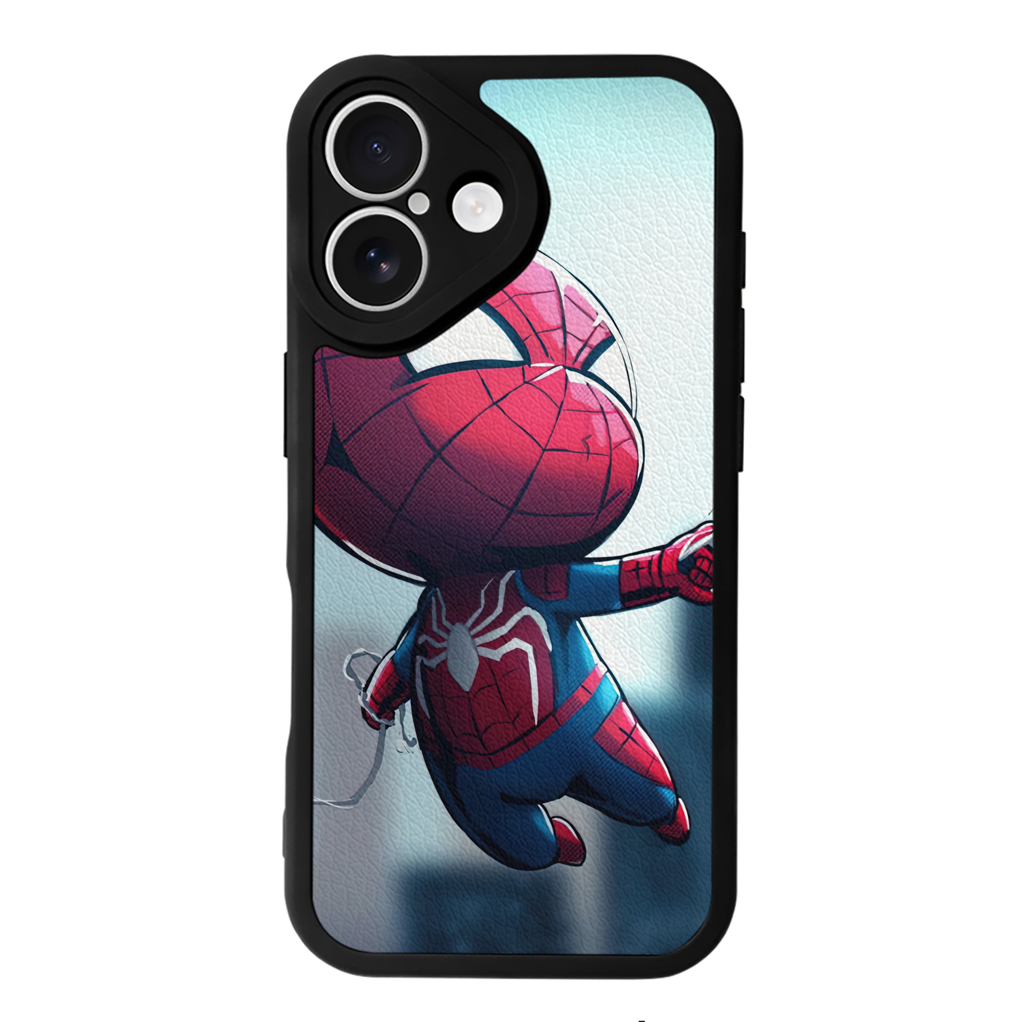 Spider Man スパイダーマン 【iPhone 16シリーズ対応】シリコンスマホケース（レザー調） 材質：シリコン